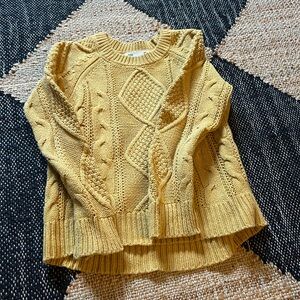Cotton On Mustard Cable Knit Sweater